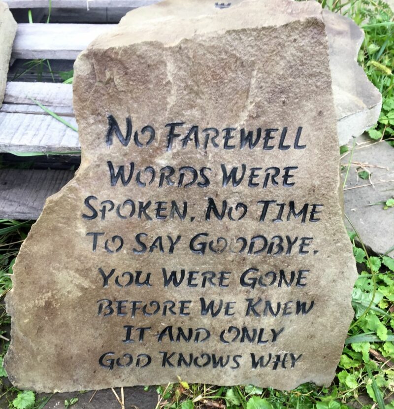No Farewell Words Were Spoken